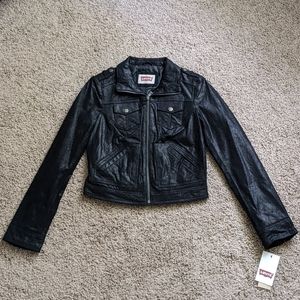 LEVI'S GENUINE LEATHER TRUCKER JACKET